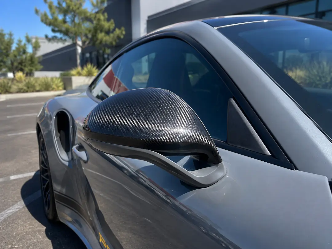 Porsche 911 turbo S mirror covers repair Porsche 911 turbo S mirror covers repair