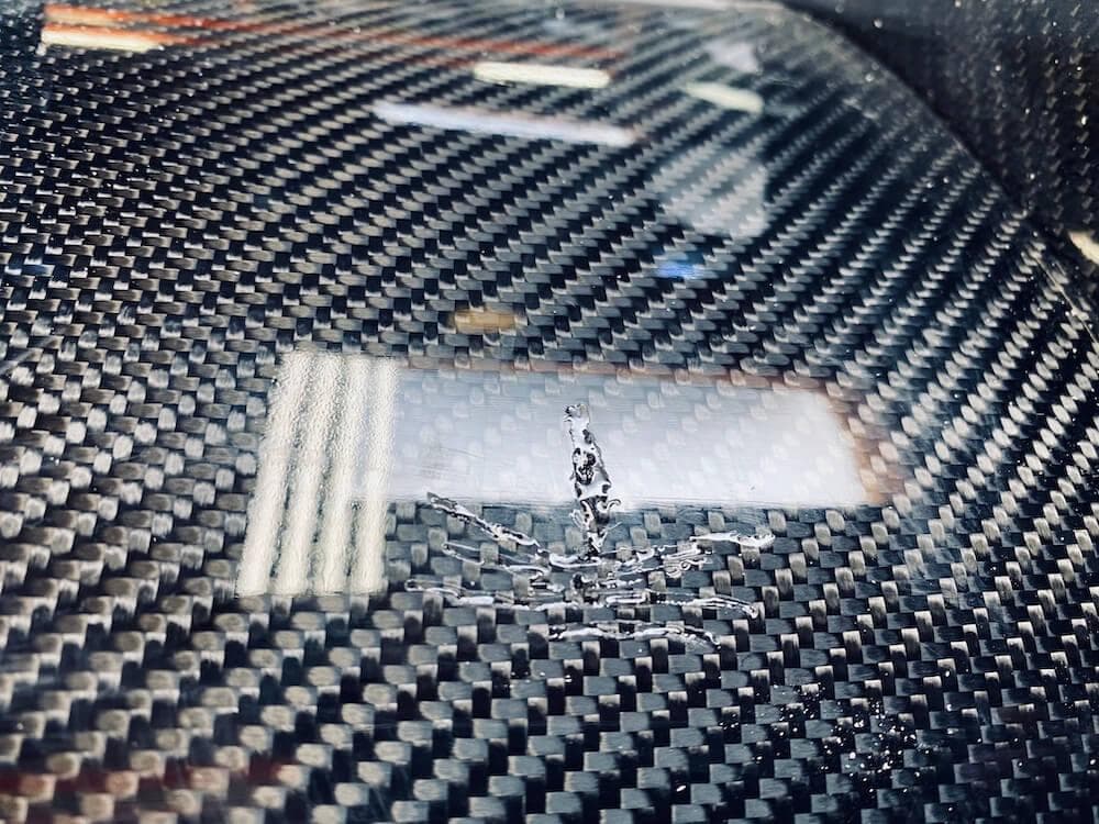 Damaged Carbon Fiber Surface Audi Diffuser Repair